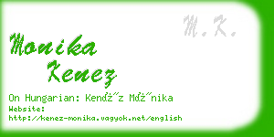 monika kenez business card